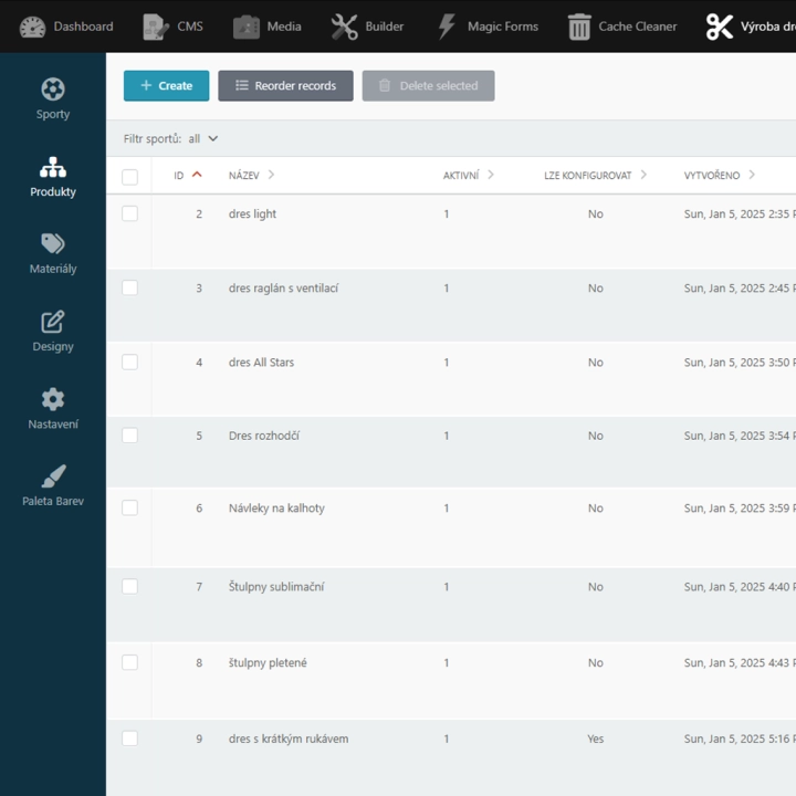 Plnohodnotný backend ve Winter CMS