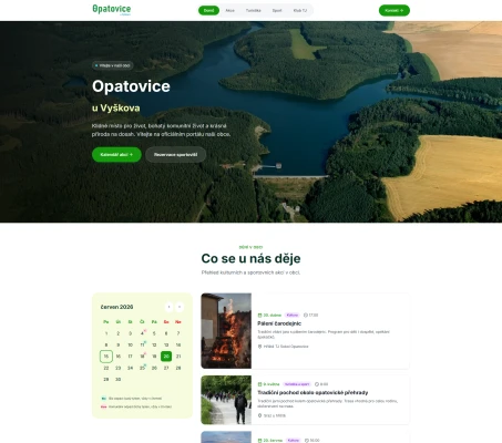 Obecní portál a rezervace sportovišť